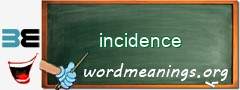 WordMeaning blackboard for incidence